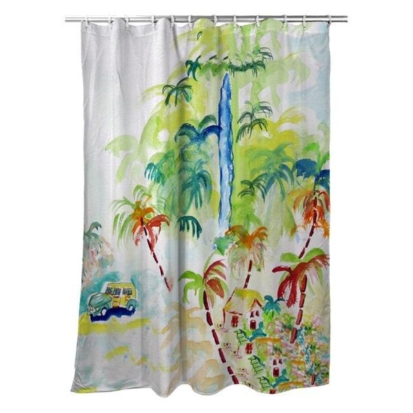 Betsy Drake Betsy Drake SH821 70 x 72 in. Colorful Palms Shower Curtain SH821